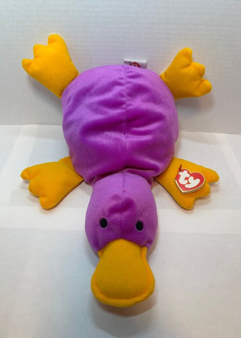 Ty Beanie Babies Vintage Paddles The Platypus Plush W/Tags